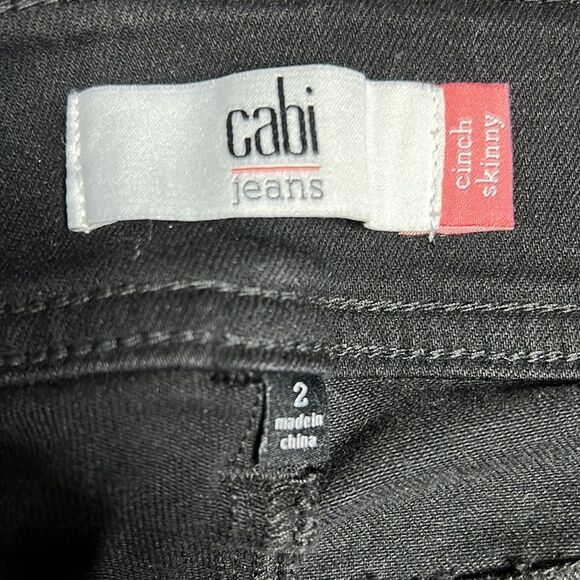 CABI Cinch Skinny Jeans Black High Rise Super Skinny Legging Stretch Denim #3748 - Picture 8 of 8